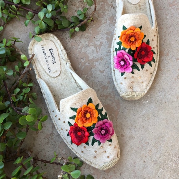 Anthropologie Shoes - Soludos x Anthropologie Floral Slip On Mules